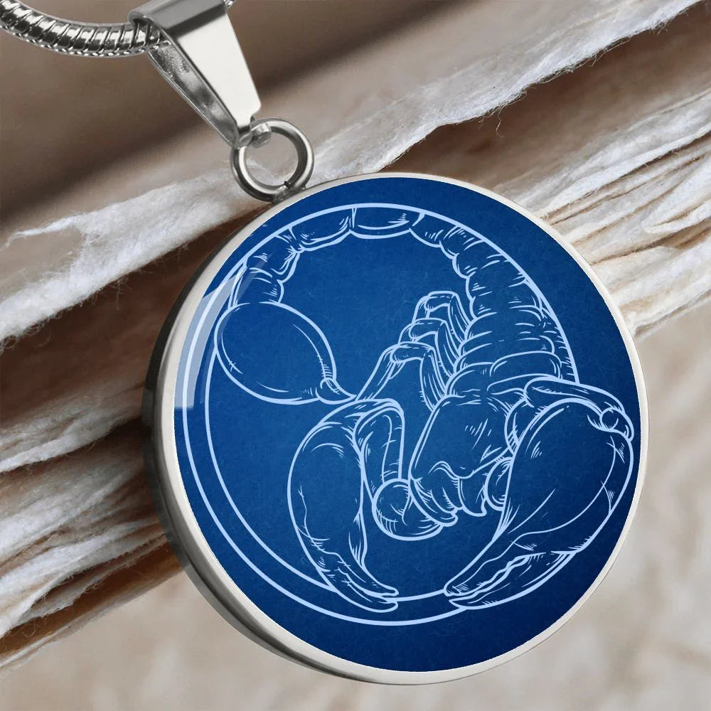 Sternzeichen Geschenk Skorpion Sternbild Anhänger Halskette mit Gravur - Einzigartiger Astrologie Schmuck für besondere Anlässe