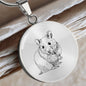 Halskette mit Gravur zum Muttertag personalisiert mit süßem Hamster Motiv und Gravur - Die perfekte Geschenkidee zum Muttertag
