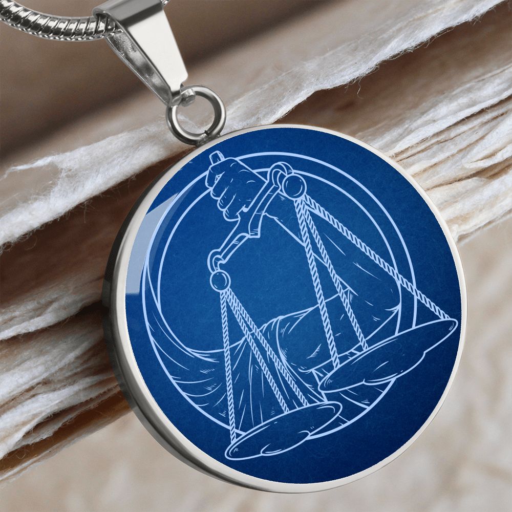 Sternzeichen Geschenk Waage Sternbild Anhänger Halskette mit Gravur - Einzigartiger Astrologie Schmuck für besondere Anlässe