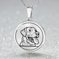 Halskette mit Gravur und Labrador Anhänger - Labrador Geschenke und Hunde Zubehör für Labrador Liebhaber und Hundebesitzer