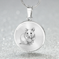 Halskette mit Gravur zum Muttertag personalisiert mit süßem Hamster Motiv und Gravur - Die perfekte Geschenkidee zum Muttertag