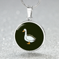 Silly Goose Halskette: Niedliche und trendige Gans Anhänger als Geschenk für beste Freundin oder Mütter - handgefertigter Vogel Schmuck mit tierischen und lustigen Anhängern