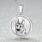 Personalisierte Schäferhund Halskette mit Gravur - Perfektes Geschenk für Hundebesitzer und Hütehund Liebhaber in Silber oder Gold