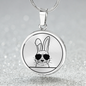 Halskette mit Gravur und Hase Anhänger Geschenk für Hasen Liebhaber und Kaninchenbesitzer schöner Meister Lampe Schmuck