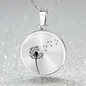 Pusteblume Windblume Halskette mit Gravur ist ein einzigartiger Glücksbringer personalisierte Geschenke für Frauen