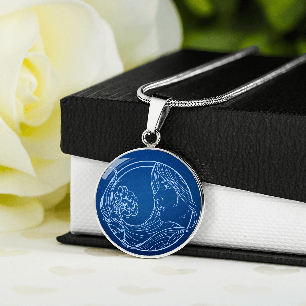 Sternzeichen Geschenk Jungfrau Sternbild Anhänger Halskette mit Gravur - Einzigartiger Astrologie Schmuck für besondere Anlässe