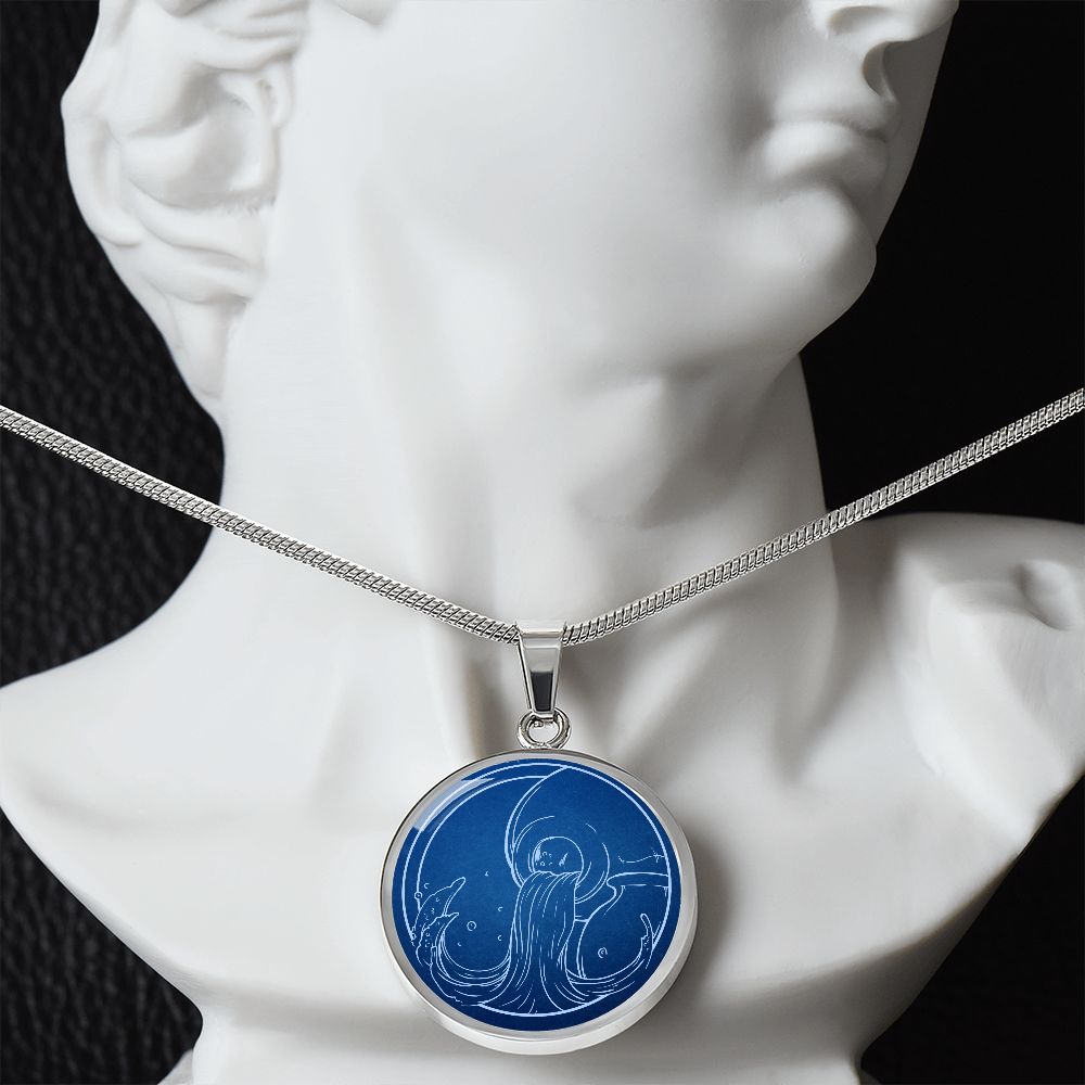 Sternzeichen Geschenk Wassermann Sternbild Anhänger Halskette mit Gravur - Einzigartiger Astrologie Schmuck für besondere Anlässe