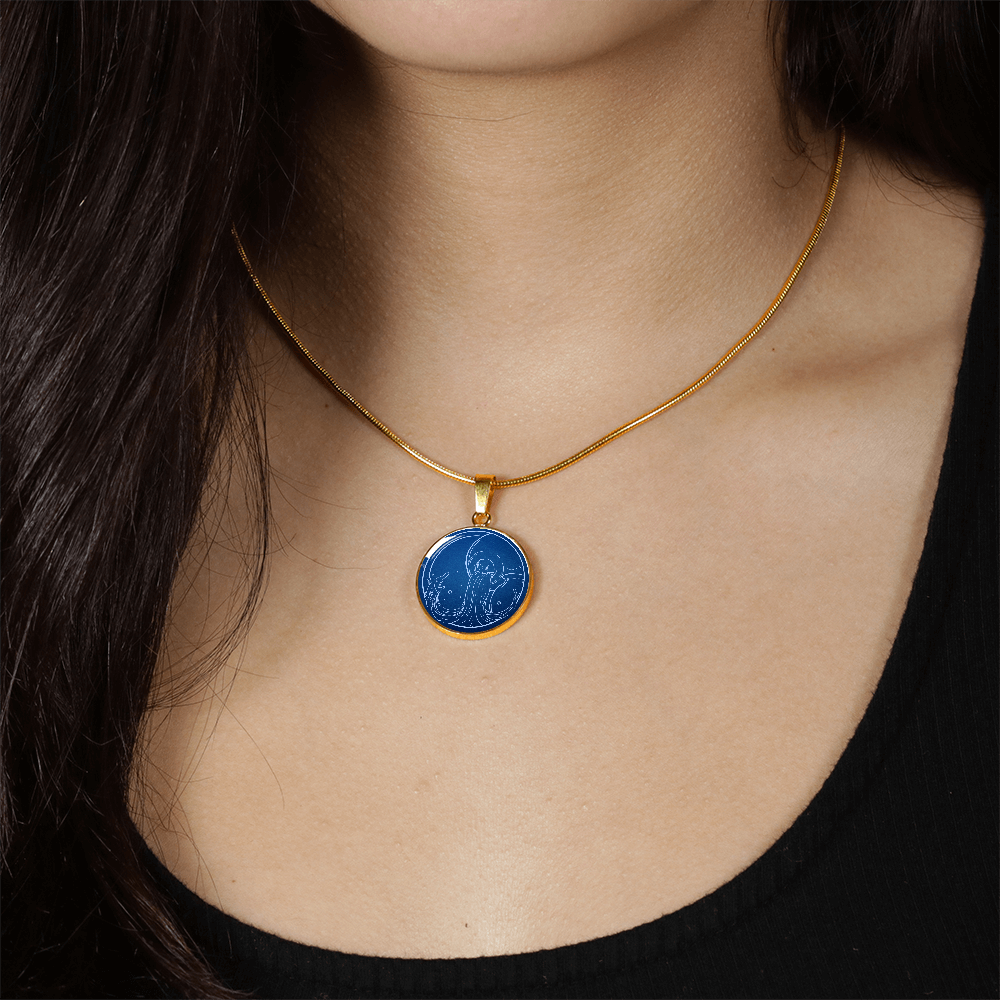 Sternzeichen Geschenk Wassermann Sternbild Anhänger Halskette mit Gravur - Einzigartiger Astrologie Schmuck für besondere Anlässe