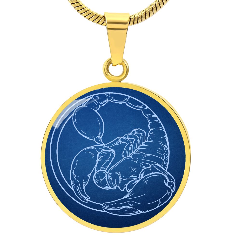 Sternzeichen Geschenk Skorpion Sternbild Anhänger Halskette mit Gravur - Einzigartiger Astrologie Schmuck für besondere Anlässe