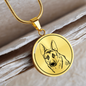Personalisierte Schäferhund Halskette mit Gravur - Perfektes Geschenk für Hundebesitzer und Hütehund Liebhaber in Silber oder Gold