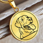 Halskette mit Gravur und Labrador Anhänger - Labrador Geschenke und Hunde Zubehör für Labrador Liebhaber und Hundebesitzer