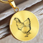 Hühner Halskette mit Gravur - Das perfekte Geschenk für Hühnerhalter und Hühnerzucht Verein Medaille
