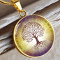 Wikinger Halskette mit Gravur: Die Kraft und Stärke einer Mutter - Geschenkidee zum Julfest & Muttertag | Yggdrasil Baum des Lebens & Blume des Lebens Symbol