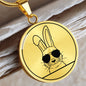 Halskette mit Gravur und Hase Anhänger Geschenk für Hasen Liebhaber und Kaninchenbesitzer schöner Meister Lampe Schmuck