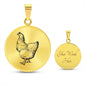 Hühner Halskette mit Gravur - Das perfekte Geschenk für Hühnerhalter und Hühnerzucht Verein Medaille