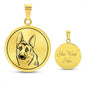 Personalisierte Schäferhund Halskette mit Gravur - Perfektes Geschenk für Hundebesitzer und Hütehund Liebhaber in Silber oder Gold