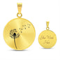 Pusteblume Windblume Halskette mit Gravur ist ein einzigartiger Glücksbringer personalisierte Geschenke für Frauen