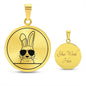 Halskette mit Gravur und Hase Anhänger Geschenk für Hasen Liebhaber und Kaninchenbesitzer schöner Meister Lampe Schmuck