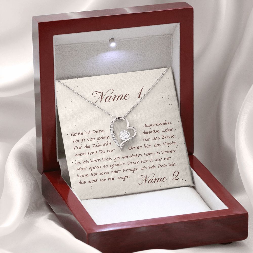Jugendweihe Geschenk für Mädchen personalisierbar Grußkarte zur Jugendweihe