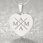 Personalisierte Kette mit Gravur Monogramm Mama - Das perfekte Geschenk für Muttertag - Gravur auf der Rückseite möglich