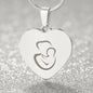 Muttertag Halskette mit Gravur, Hebammengeschenk, Mama mit Kind Geschenk zur Geburt, personalisierbar