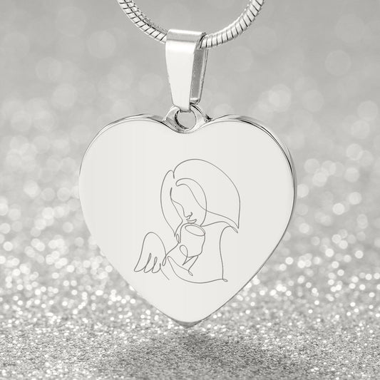 Himmelsflüsterer Sternenkind Halskette mit Gravur - unvergessen nah am Herzen Trauer Regenbogenbaby Mama Halskette mit Gravur