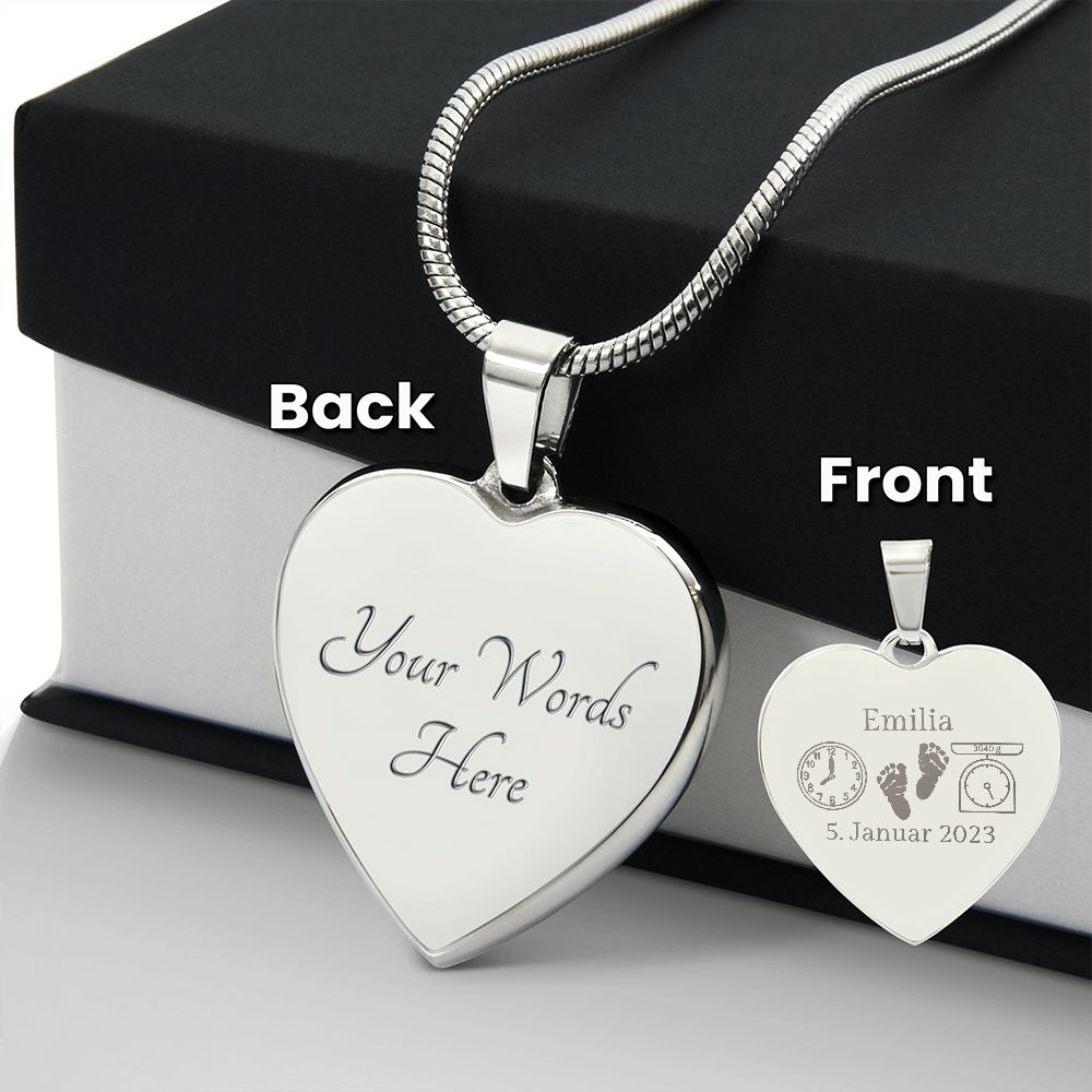 Personalisierte Namenskette für Babyparty & Taufe - Geschenk für Mama, Weihnachten & Erinnerung an Sternenkind