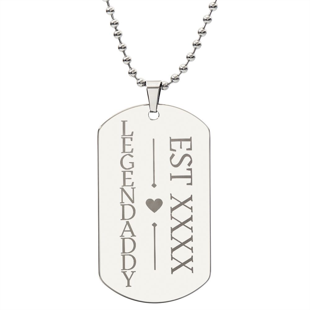 Legendaddy Herren Kette mit Wunschjahr, perfekt für Vatertag oder als Geburtstagsgeschenk