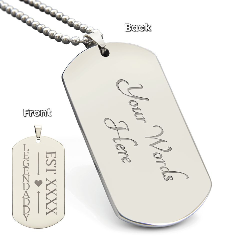 Legendaddy Herren Kette mit Wunschjahr, perfekt für Vatertag oder als Geburtstagsgeschenk