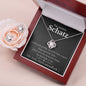 14k Weißgold Halskette + Ohrringe* - Für meinen Schatz - Liebesbeweis oder Entschuldigung
