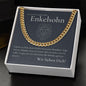 Personalisiertes Geschenk für Enkelsohn Kubanische Kette mit Grußkarte zu Geburtstag, Weihnachten, Kommunion und Konfirmation Geschenk Junge