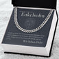 Personalisiertes Geschenk für Enkelsohn Kubanische Kette mit Grußkarte zu Geburtstag, Weihnachten, Kommunion und Konfirmation Geschenk Junge