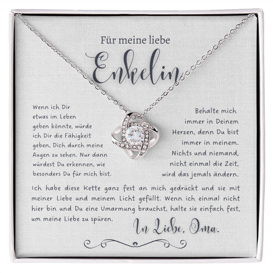 Enkelin Geschenk von Oma, Enkelin Kette mit Spruch, Enkeltochter Geschenk, Geschenk für Enkeltochter Schmuck