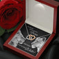 Halskette für Frau oder Freundin persönliches Geschenk aus Karte Löwin und Löwe mit eleganter Kette Anhänger Silber Rosé Gold