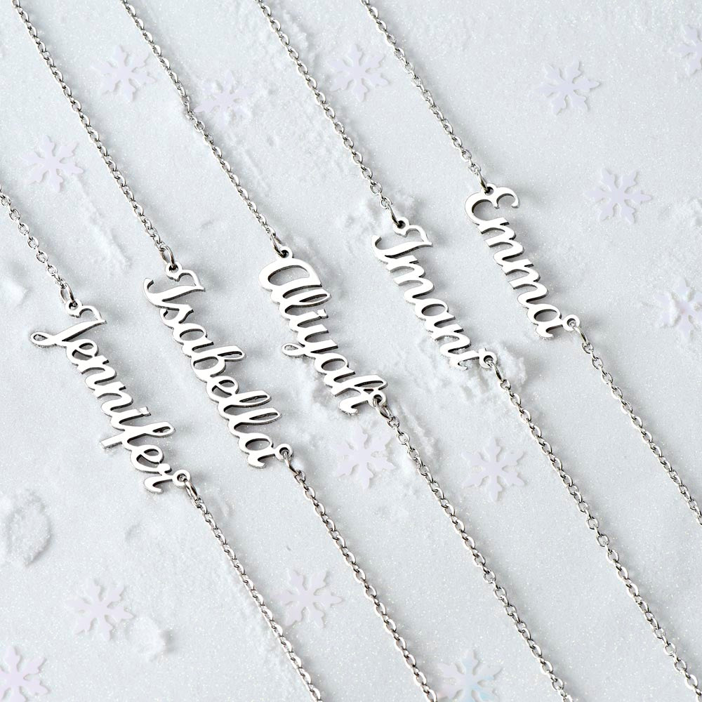 Namenskette für Deine Freundin - Geschenk zum Jahrestag oder zum Heiratsantrag