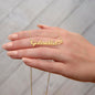 Schreibschrift Namenskette mit Herz Gold oder Silber Name Halskette personalisiert für Weihnachten, Geburtstage und Muttertag Geschenkidee