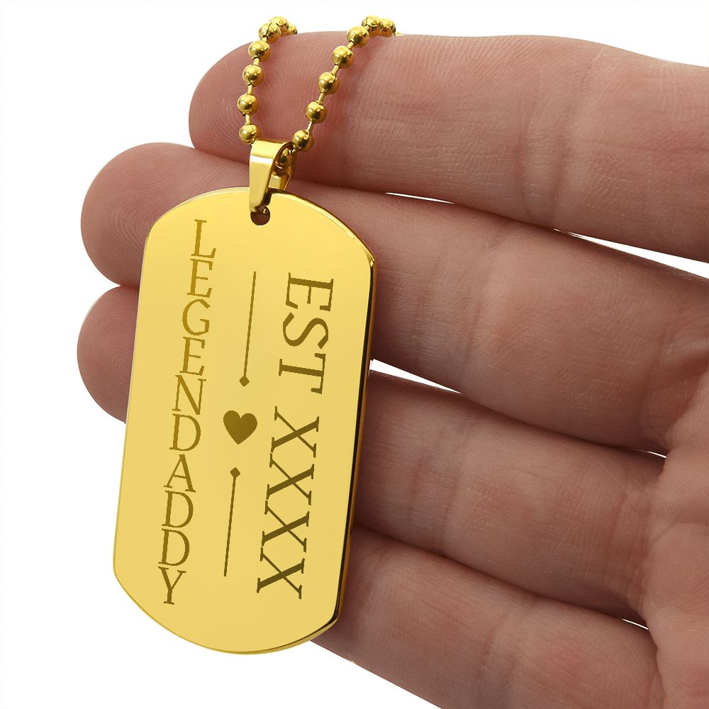 Legendaddy Herren Kette mit Wunschjahr, perfekt für Vatertag oder als Geburtstagsgeschenk