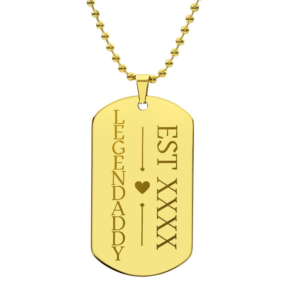 Legendaddy Herren Kette mit Wunschjahr, perfekt für Vatertag oder als Geburtstagsgeschenk