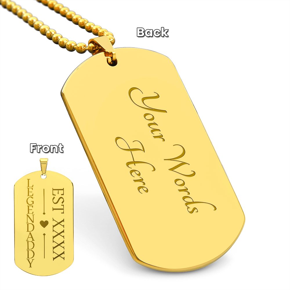 Legendaddy Herren Kette mit Wunschjahr, perfekt für Vatertag oder als Geburtstagsgeschenk