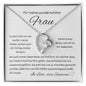 Geschenk zum Hochzeitstag, Halskette mit Herz, Ehefrau Geschenk, Herzkette mit Botschaft