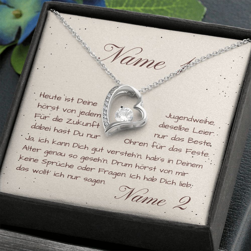 Jugendweihe Geschenk für Mädchen personalisierbar Grußkarte zur Jugendweihe