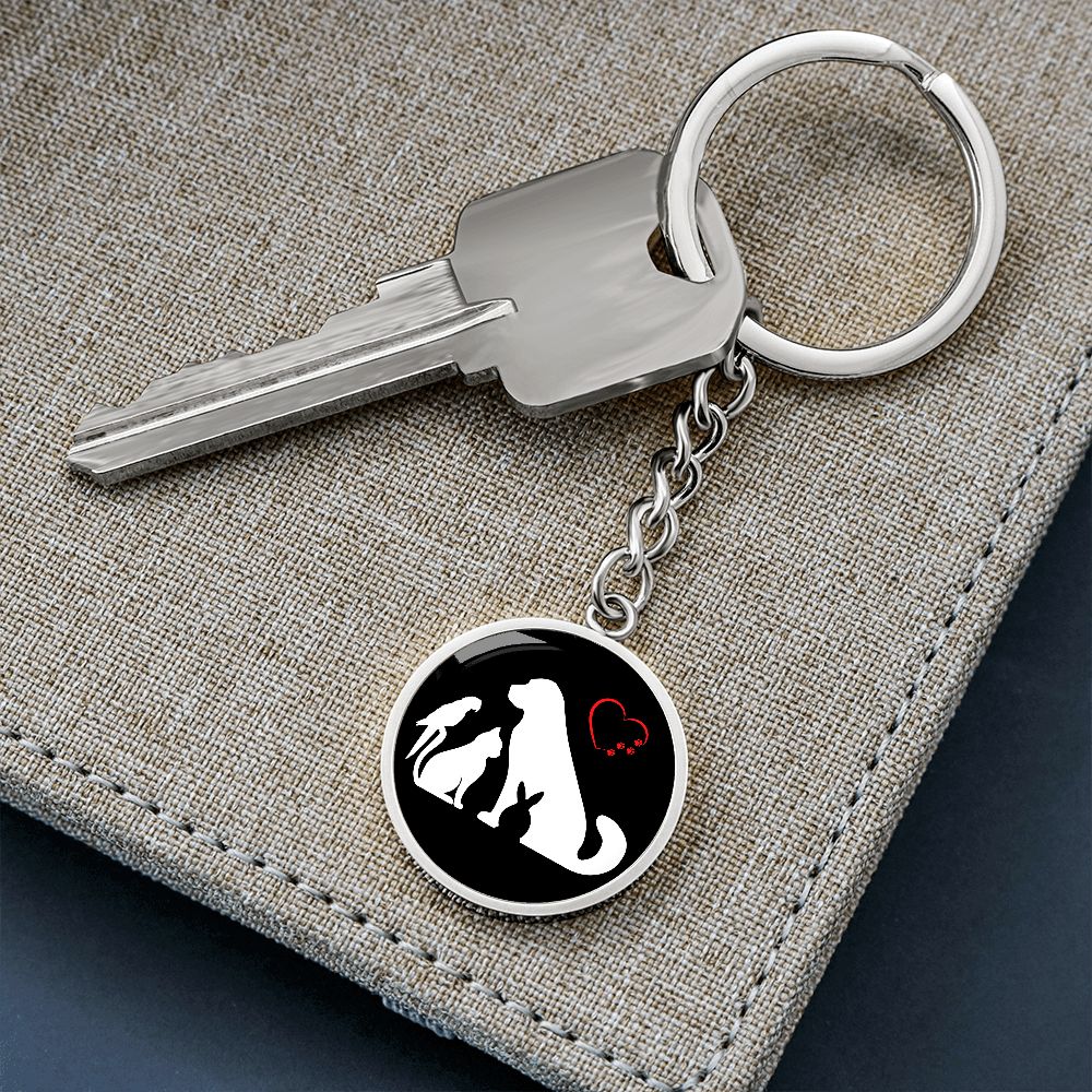 Schlüsselanhänger mit Gravur Hund Katze Hase Vogel Personalisierbar