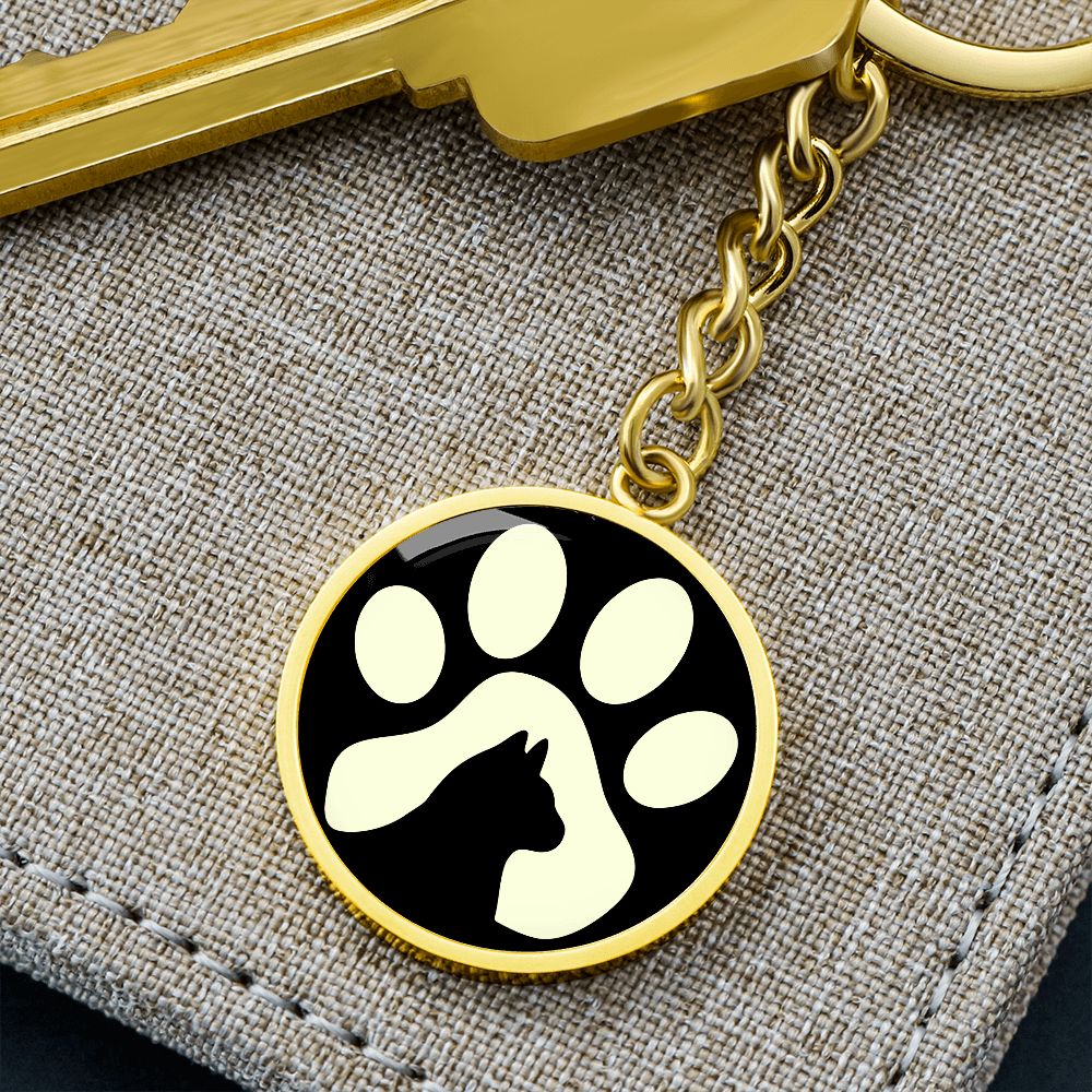 Schlüsselanhänger mit Gravur Katze Tatze Personalisierbar