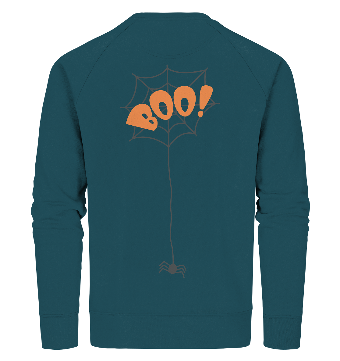 Halloween Shirt, Boo Halloween, Herbst T-Shirt, Kürbis Gesichter Shirt, Halloween Outfit, Spinnenetz, Halloween Kostüm - Organic Sweatshirt