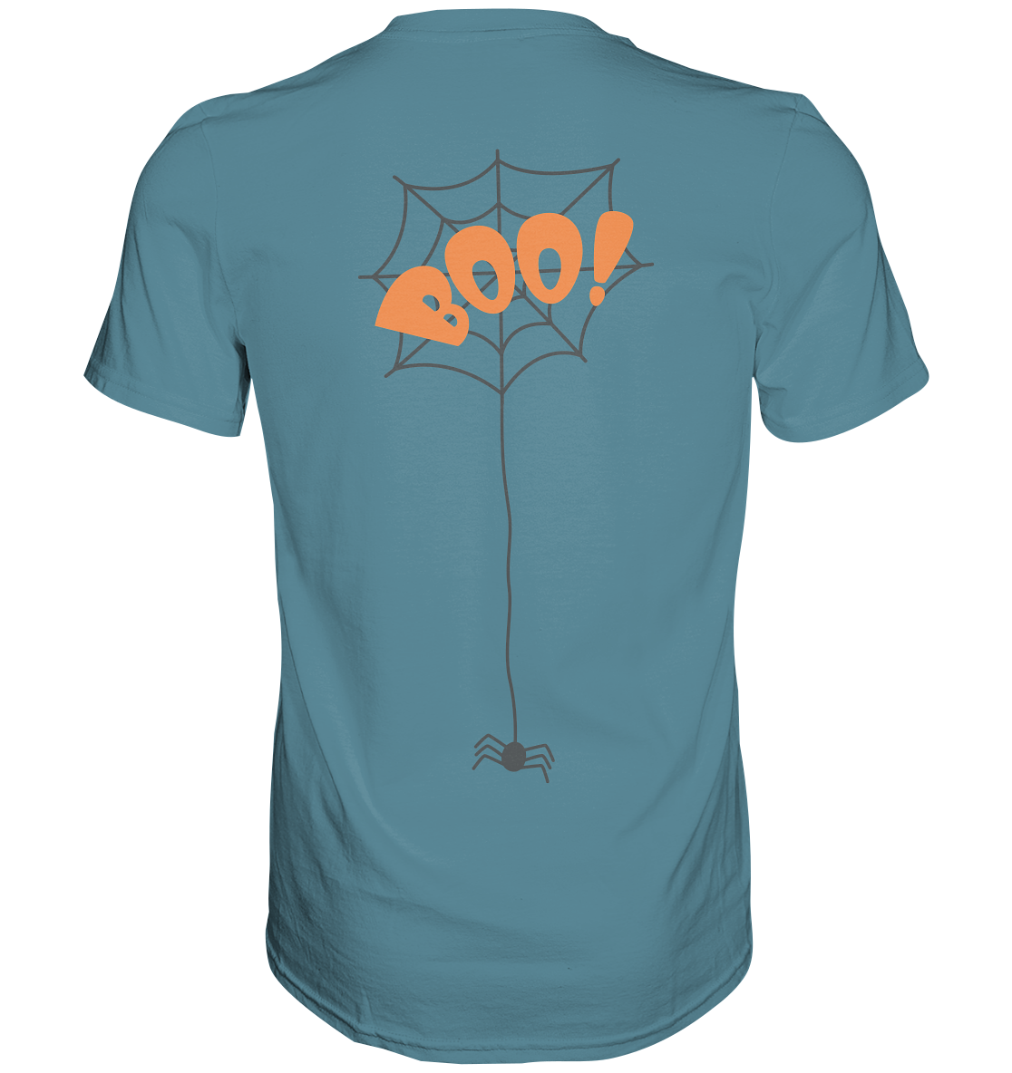 Halloween Shirt, Boo Halloween, Herbst T-Shirt, Kürbis Gesichter Shirt, Halloween Outfit, Spinnenetz, Halloween Kostüm - Premium Shirt