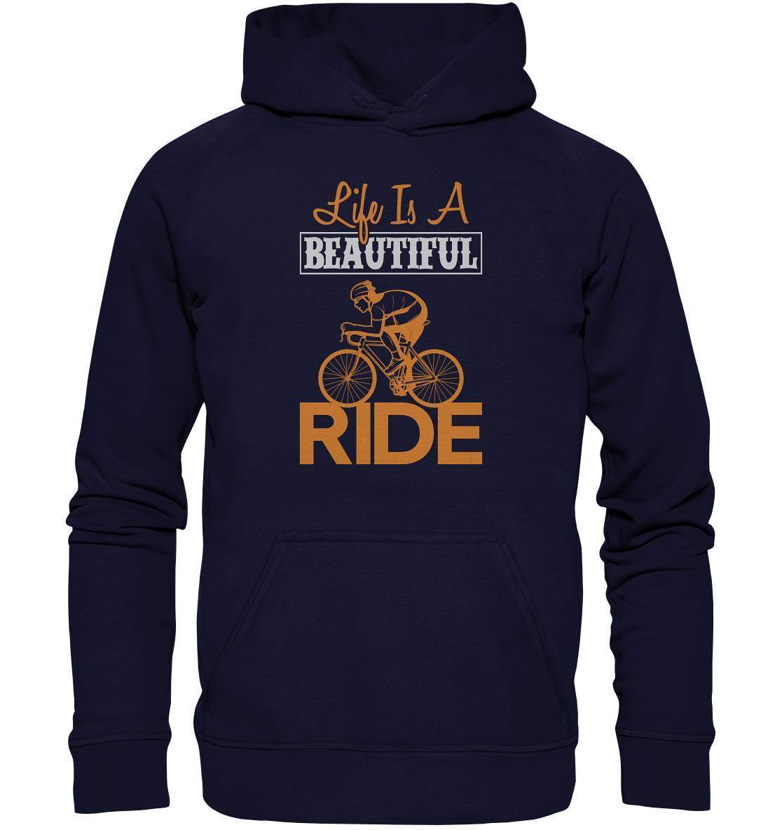Fahrrad Life is a beautiful Ride - Basic Unisex Hoodie XL-bike,bike damen,e-bike trekking,fahrrad,fahrrad damen,fahrrad einfach,fahrrad fahren,fahrrad herren,fahrrad test,fahrradbekleidung,fahrradtour,Life is a beautiful Ride,mountainbike