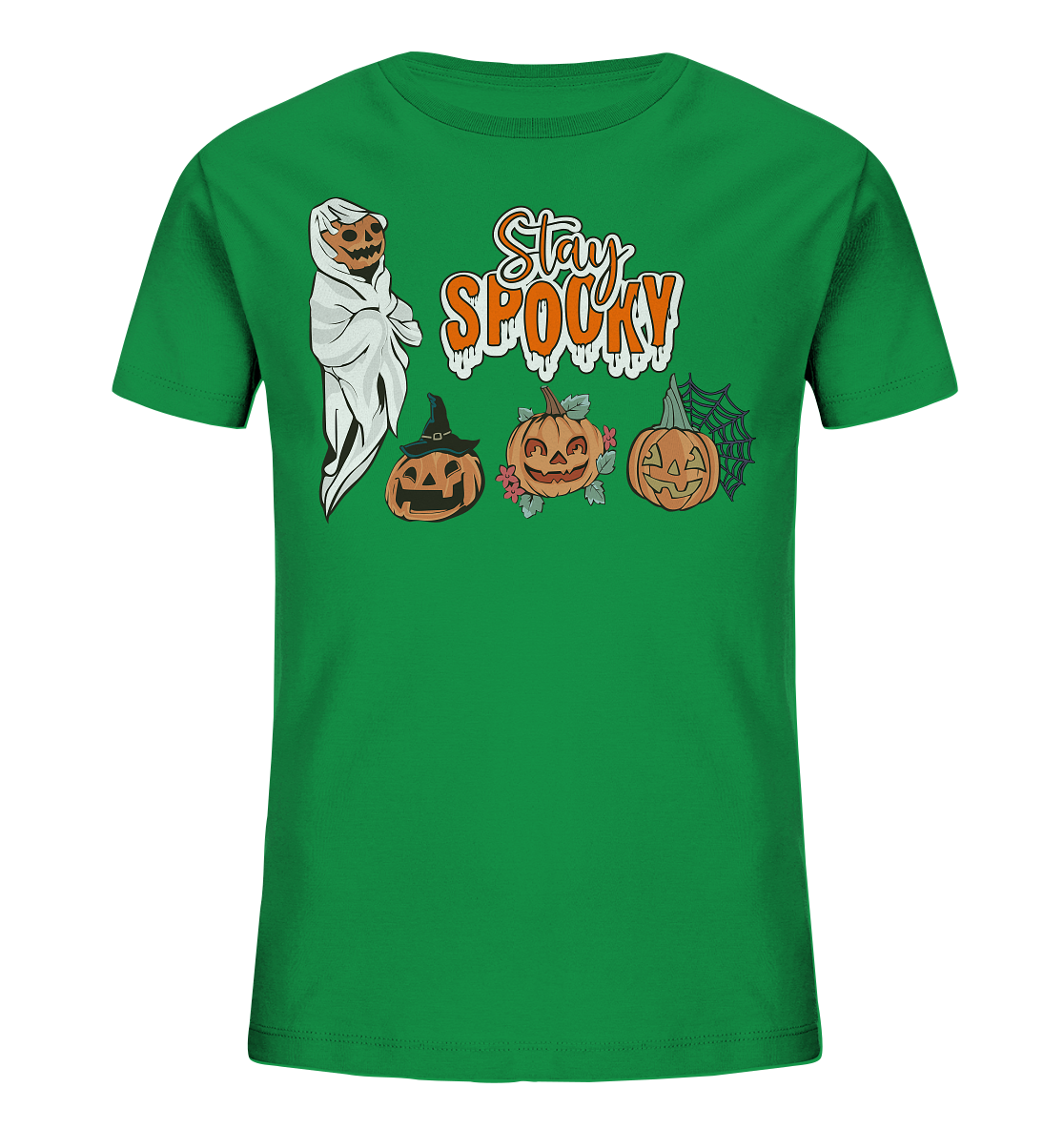 Kürbis Shirt, Halloween Shirt, Herbst T-Shirt, Kürbis Gesichter Shirt, Halloween Outfit, Stay Spooky, Halloween Kostüm - Kids Organic Shirt