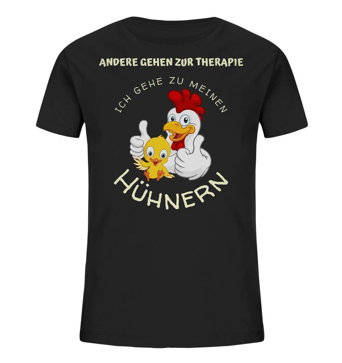 Hühner - Therapie Lustiges Landwirt Geflügel Bauer - Kids Organic Shirt-bauer,geflügel,geflügelverein,geschenk,geschenkidee,hahn,hobbyzucht,hobbyzüchter,hunh,hähnchen,hähne,hühnchen,hühner,hühnerfarm,hühnerstall,hühnerzüchter,landwirt,verrücktes Huhn