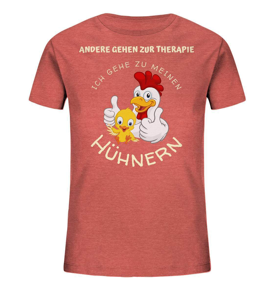 Hühner - Therapie Lustiges Landwirt Geflügel Bauer - Kids Organic Shirt-bauer,geflügel,geflügelverein,geschenk,geschenkidee,hahn,hobbyzucht,hobbyzüchter,hunh,hähnchen,hähne,hühnchen,hühner,hühnerfarm,hühnerstall,hühnerzüchter,landwirt,verrücktes Huhn