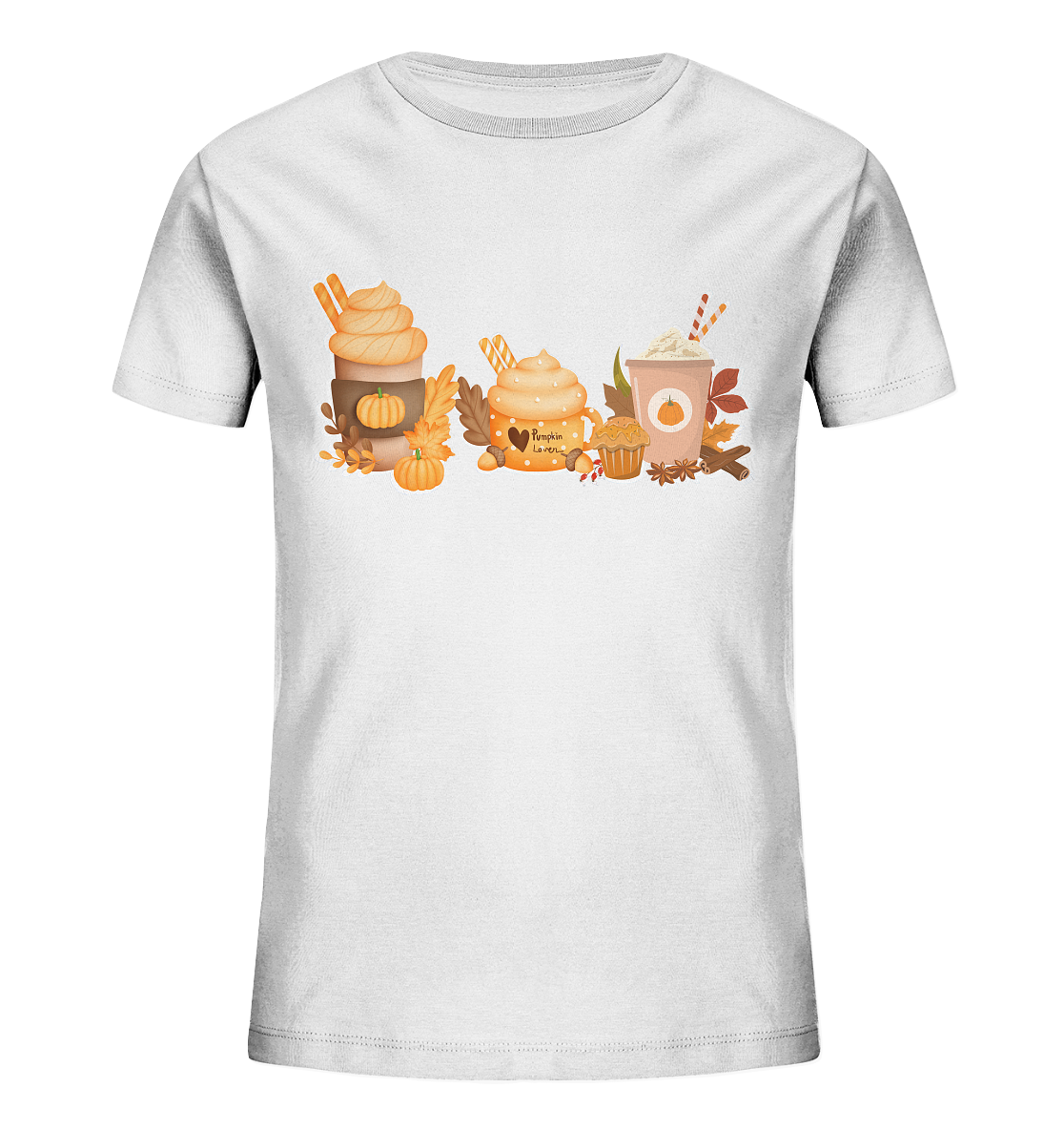 Halloween Comfort Kürbis Shirt, Kürbiskopf Shirt, Kürbis Variation Halloween Shirt, Hexen Shirt, Retro Herbst Shirt, Herbst Shirt - Kids Organic Shirt